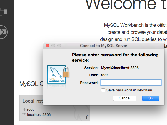 mysql access denied for user using password no mac